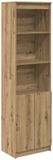 vidaXL Hoge kast, bewerkt hout, artisanaal eikenkleurig, 50x35x180 cm