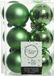 Decoris Kerstballen - 24 stuks - Groen - 6 cm - Kunststof