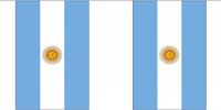 Merkloos / Sans marque Shoppartners Bv 3x Buiten vlaggenlijn Argentinie 3 meter