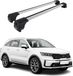 Kia Sorento mk4 2021-2026 Aluminium Argent Barres de toit - Capacité 75 kg - Jeu de 2 pièces