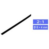 TRU COMPONENTS 1568126 Krimpkous zonder lijm Zwart 8.60 mm 4 mm Krimpverhouding:2:1 per meter