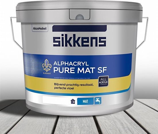 Sikkens Alphacryl Pure Mat SF 10 liter lichte kleur