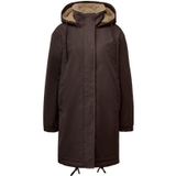 QS Parka Longueur genou femme avec doublure en fausse fourrure
