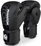 Booster Fightgear Venum Phantom Apex Bokshandschoenen – PU – Zwart/Wit – 14 oz – Voor Boksen, Kickboksen & Muay Thai
