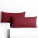 DecoKing Set van 2 kussenslopen, 40 x 80 cm, jersey, 100% gekamd katoen, ritssluiting, bordeauxrood, amber