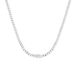 Lucardi Dames Stalen ketting gourmet met zirkonia - Ketting - Staal - Zilverkleurig - 47 cm