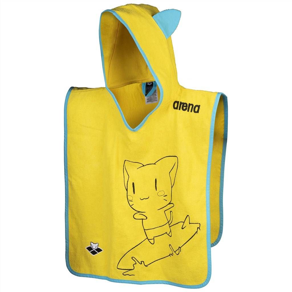 Arena Kids Friends Poncho - Geel - Katoen - 4-5 Jaar - Unisex