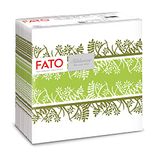 Fato - Droge papieren servetten, Airlaid, stoffen effect, verpakking met 50 servetten, grootte 40x40 gevouwen in 4, pistache tuin design
