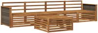 vidaXL - Bank loungeset - 5-delig - Naturel - Massief Acacia Hout