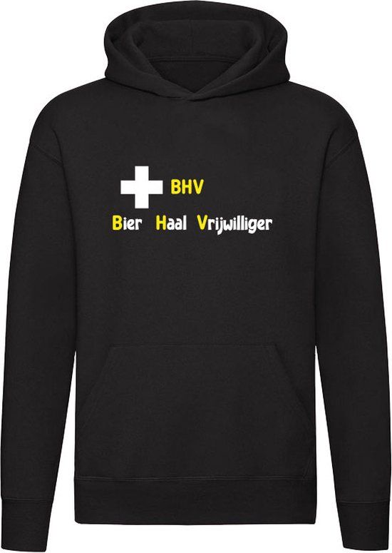 BHV Bier Haal Vrijwilliger Hoodie XL Zwart Unisex