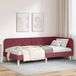 vidaXL Hoek Bed Frame Wijnrood Stof 90 x 190 cm