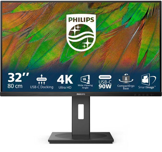Philips 32B1U3900/00 computer monitor 80 cm (31.5") 3840 x 2160 Pixels 4K Ultra HD LCD Zwart