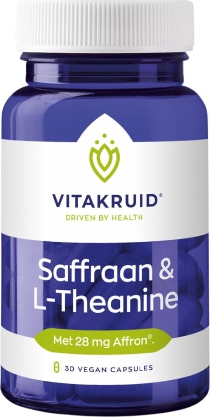 Vitakruid Saffraan & Suntheanine Vegacaps 30st