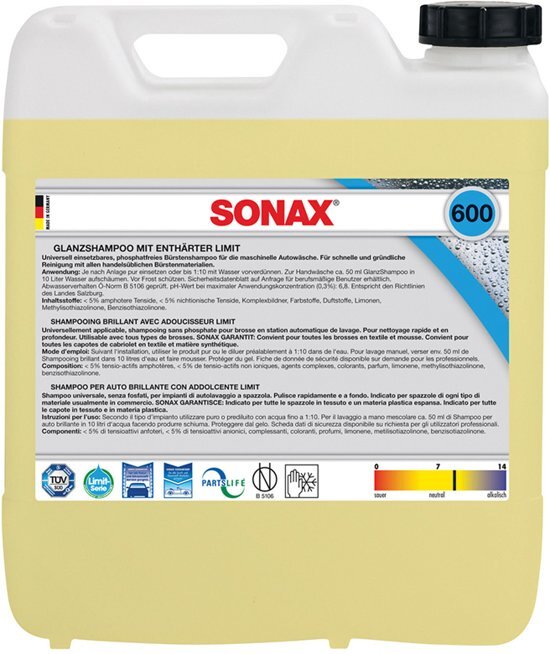 Sonax Glansshampoo 10 Liter 600.600