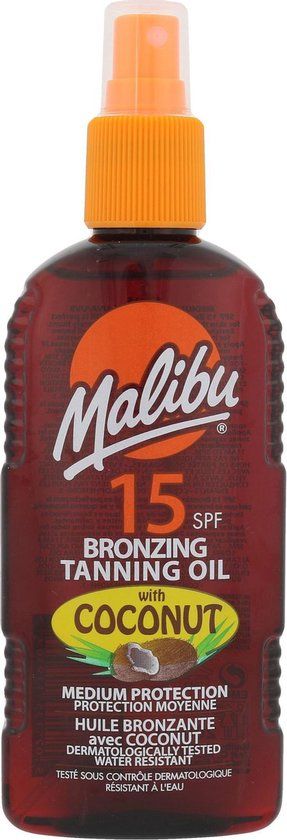 Malibu Bronzing Tanning Oil Coconut Spf 15