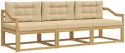 vidaXL - Buiten - bank - set - 3 - st - Wit - en - Beige - Polyester