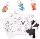Baker Ross Bosdieren Krimpende Sleutelhangers (Set van 8)