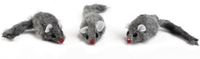 Beeztees Plush muisje - Wit zakje 3st 5 cm