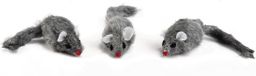 Beeztees Plush muisje - Wit zakje 3st 5 cm