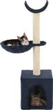 vidaXL Kattenkrabpaal met sisal krabpalen 105 cm blauw