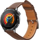 kwmobile lederen horlogebandje geschikt voor Huawei Watch GT5 46mm / GT5 Pro 46mm / GT4 46mm / Watch GT3 SE polsband - Echt leren smartwatch bandje - Activity tracker horloge band in bruin
