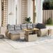 Maison Exclusive - Ensemble de jardin, 8 pièces, avec coussins, beige, en polyrotin
