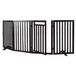 Trixie Vrijstaande 4-panel huisdier hek, opvouwbare huisdier barrière hek, converteerbare huisdier pen, 32 inch hoog, doorgang door deur, bruin