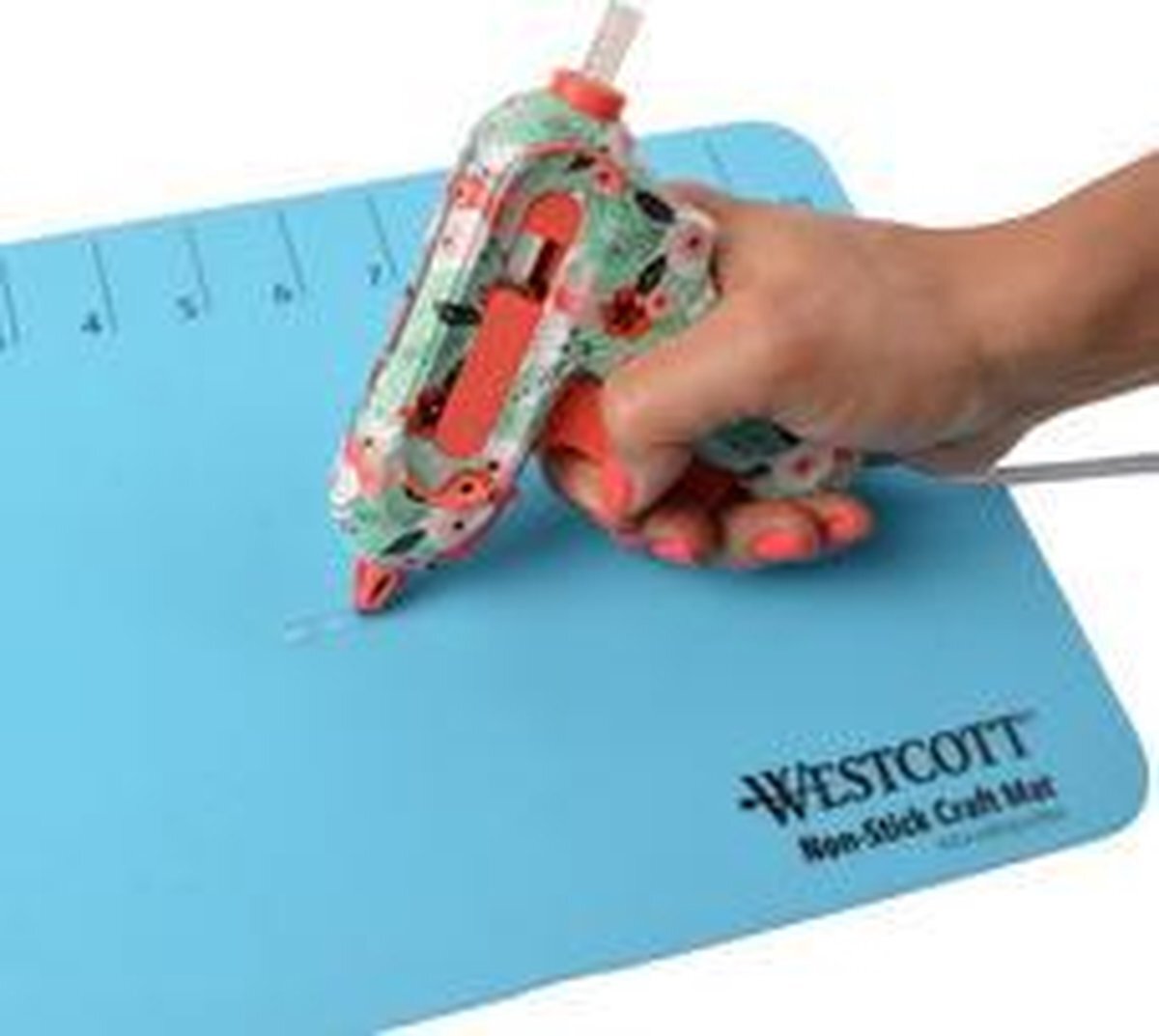 Westcott Mini Hot Lijmpistool 'Floral' met antikleefmondstuk