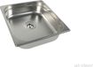 1 1/2 inch roestvrijstalen spoelbak, wasbak, geschikt voor snackbars en food trucks, afmetingen: 354x325x100 mm