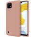 Tumundosmartphone Hoes van vloeibare siliconen, ultrazacht, voor Realme C21, roze