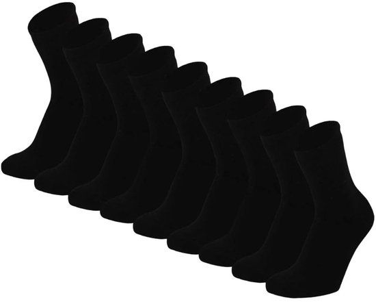 Morethansocks - Kindersokken - Unisex - Badstof - 3 Paar - Maat 23 t/m 26 - Zwart