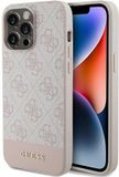 Guess 4G Stripe Back Case - Geschikt voor Apple iPhone 15 Pro Max (6.7") - Roze