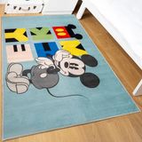 Disney Home vloerkleed voor kinderen - officieel gelicenseerd speelkleed voor kinderkamer, speelkamer - antislip en wasbare speelmat voor kinderen, Mickey Mouse-vloerkleed 80 x 120 cm