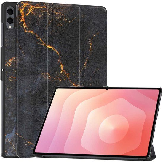 imoshion Tablet Hoes - Geschikt voor Samsung Galaxy Tab S11 Ultra - Black Marble