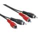 Hama Câble audio 2 RCA mâle vers 2 RCA mâle, 1,5 m, noir