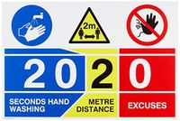 2020 handwas in 20 seconden, afstand van 2 m, 0 excuses