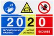 2020 handwas in 20 seconden, afstand van 2 m, 0 excuses