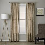 SKL Home by Saturday Knight Ltd. Cheetah Spot Window Curtain Panel, 56x84, Toast