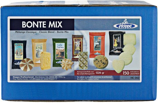 HOPPE koekjes Bonte Mix 6 soorten, 150 stuks