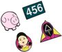 Grupo Erik Squid Game - Set Of 4 Pin - Multicolours