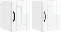 vidaXL Wandkast LUCCA 2-deurs Hoogglans Wit Bewerkt Hout