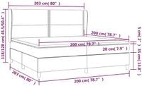 vidaXL Boxspringbed met matras, stof, blauw, 200x200 cm