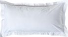 Homescapes Kussensloop 50x90 cm met Rand (Oxford) – Wit – 100% Egyptisch Perkal Katoen – 200 TC