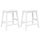 VidaXL Barstoelen 2 stuks massief hout wit