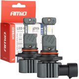 AMIO LED HB3 Koplampen/Mistlampen Hybrid Series H10/HIR1 Wit 6000K - 5600lm Canbus 60W
