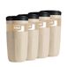 Wessper Herbruikbare mok, 400 ml, mok met deksel, 4 stuks, beige