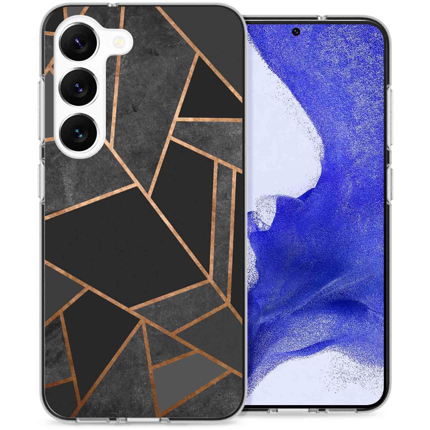 iMoshion Hoesje Samsung Galaxy S23 Plus - Siliconen Back Cover - Zwart / Black Graphic