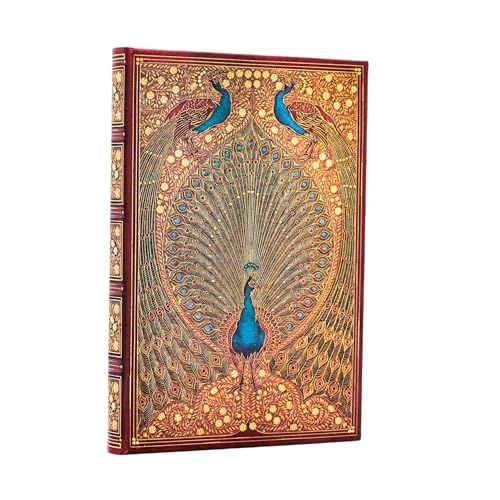Carnet Paperblanks Hafiz's Peacocks Sangorski & Sutcliffe Hardcover Journals Mini Lined Elastic Band 176 Pg 85 GSM