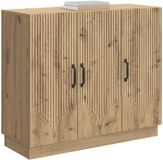 vidaXL Dressoir Artisanaal eiken 89 x 34,5 x 77 cm Bewerkt hout