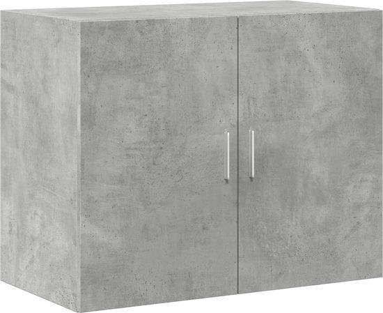 vidaXL Wandkast 80x42,5x64 cm bewerkt hout betongrijs